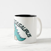 Pugasaurus Carlin Chien deux tondes Mug (Devant droit)