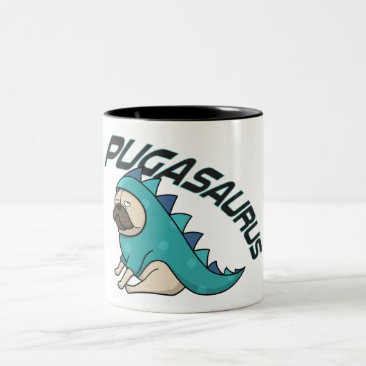 Pugasaurus Carlin Chien deux tondes Mug (Centre)