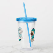Pugasaurus is "Gedaan" Funny Pug Acryl Drinkbeker (Links)