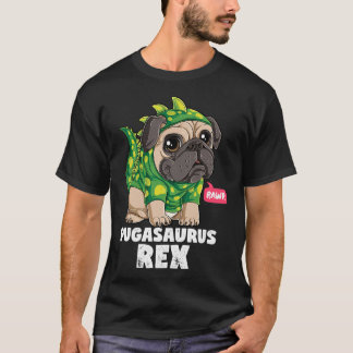 Pugasaurus Rex T Pug Dinosaur Liefhebbers Grappige T-shirt