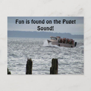 Puget Sound Crab Boat Seattle Washington Briefkaart
