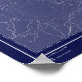 Puget Sound  Map Nautical Chart Blue Art Poster (Hoek)