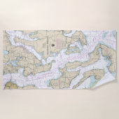 Puget Sound-Northern Part nautische kaart 18441 Strandlaken (Voorkant)