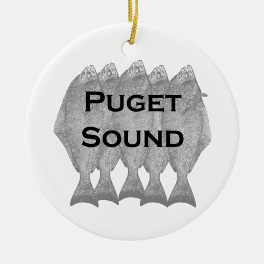 Puget Sound Pacific Halibut Keramisch Ornament (Voorkant)