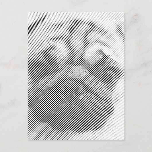 Puggengezicht Briefkaart (Voorkant)