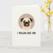 Puggin Love You Kaart (Gele Bloem)