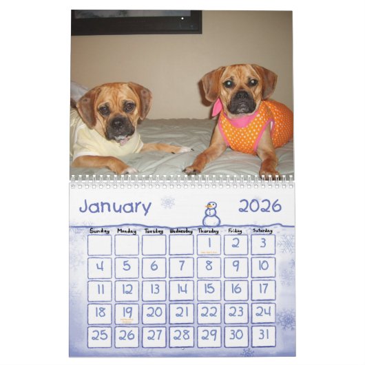 Puggle Calendar Kalender (Jan 2026)
