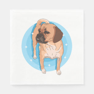 Puggle Dog Eigenaar Puggles Lover Servet