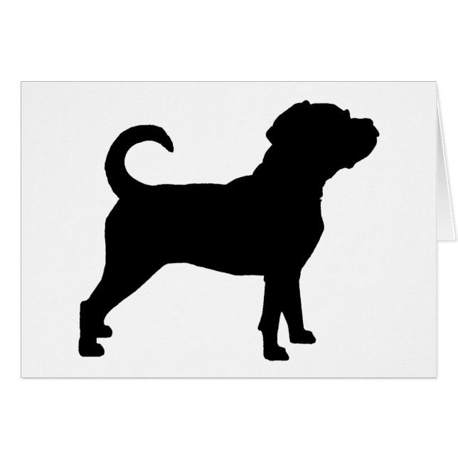 Puggle Dog Silhouette (Voorkant Horizontaal)