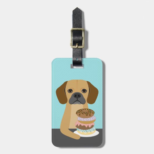 Puggle-hond bagage labels (Voorkant verticaal)