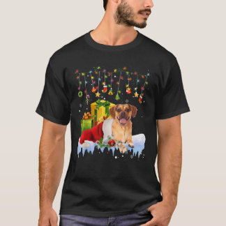 Puggle Kerstman Hoed Kerstverlichting Kerstpyjama T-shirt
