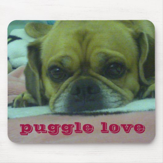 Puggle love mousepad muismat (Voorkant)