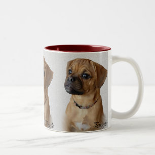 Puggle Lovers Gifts Tweekleurige Koffiemok