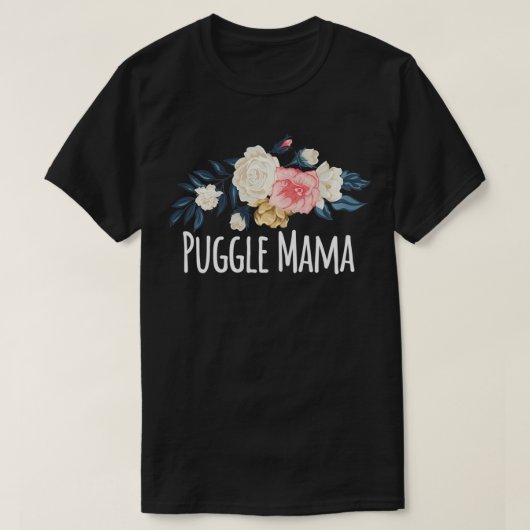 Puggle Mama, Funny Mam Gift Floral Pullover (Design voorkant)