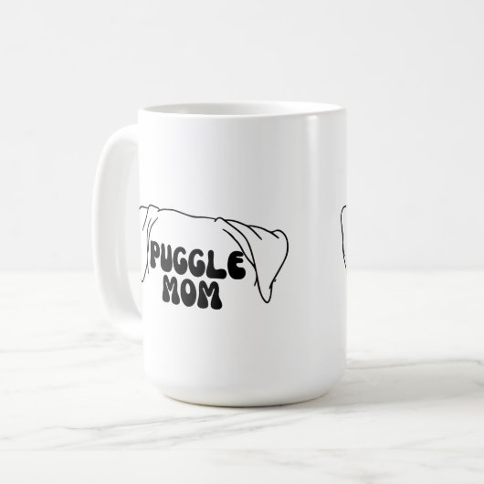 Puggle Maman Café Mug (Devant gauche)