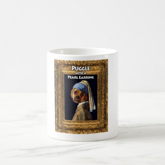 Puggle met een Pearl Earring Mok (Center)