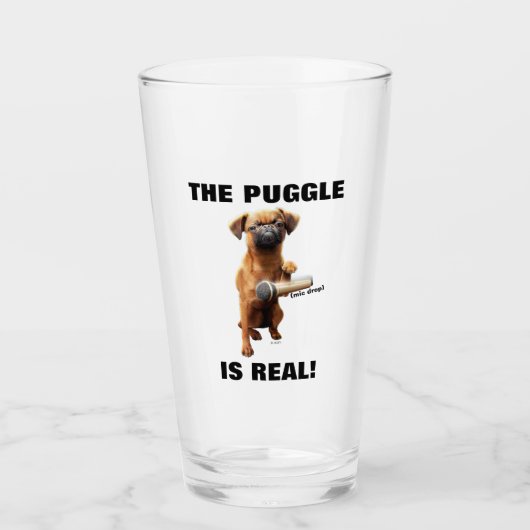 Puggle Mic Drop Glas (Voorkant)