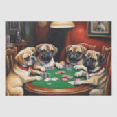 Puggle Poker Party Decoupage Papier (Voorkant)