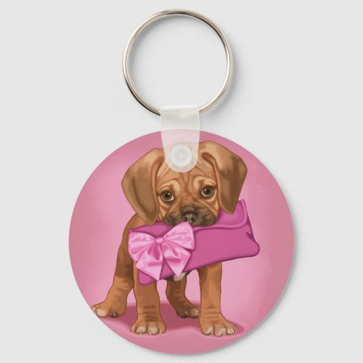 Puggle Puppy and Clutch Sleutelhanger (Voorkant)