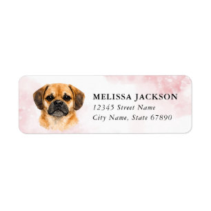 Puggle retouradreslabels etiket