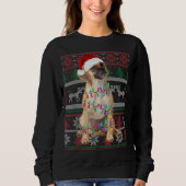 Puggle Ugly Sweater Kerstmis Dog Lights (Voorkant)