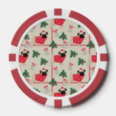 Puggy Kerst Poker Chips (Voorkant)