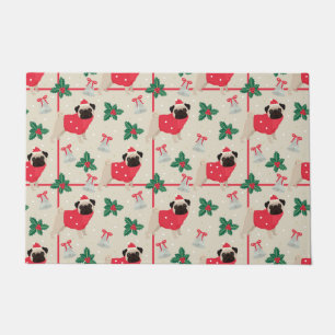 Puggy Kerstdoormat Deurmat