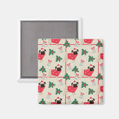Puggy kerstmagneet magneet (Voorkant / Achterkant)