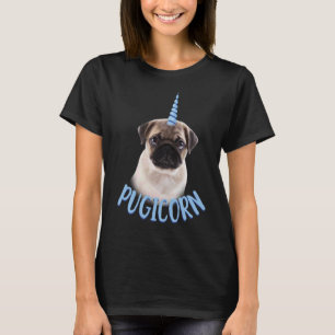 Pugicorn Cute Carlin et T-shirt Unicorn Lover
