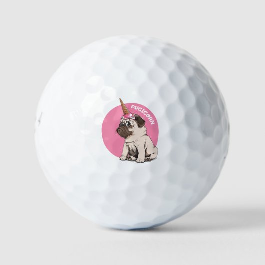 Pugicorn Golfballen (Voorkant)