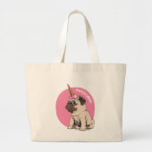 Pugicorn Grote Tote Bag (Voorkant)