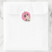 Pugicorn Ronde Sticker (Tas)