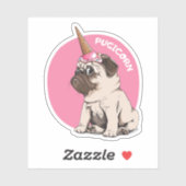 Pugicorn Sticker (Vel)