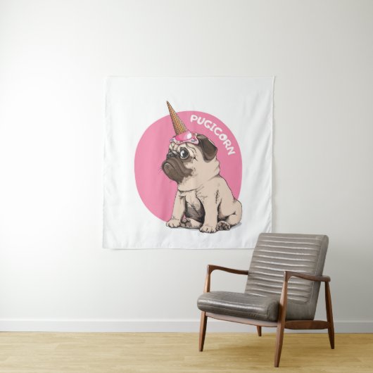 Pugicorn Wandkleed (In situ)