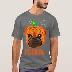 Pugkin Funny Halloween Pug Costume Pumpkin Pug Dog T-shirt