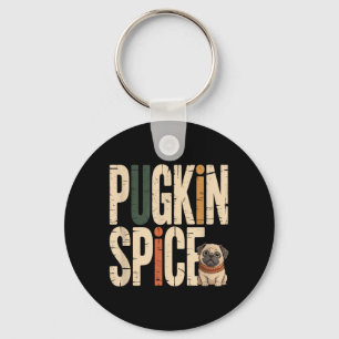 Pugkin Kruiden Grappige Lieve Pug Herfst Pompoen L Sleutelhanger