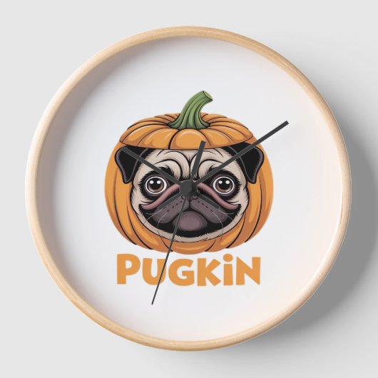 Pugkin Pug Halloween Happy Halloween Oversized T-S (Voorkant)