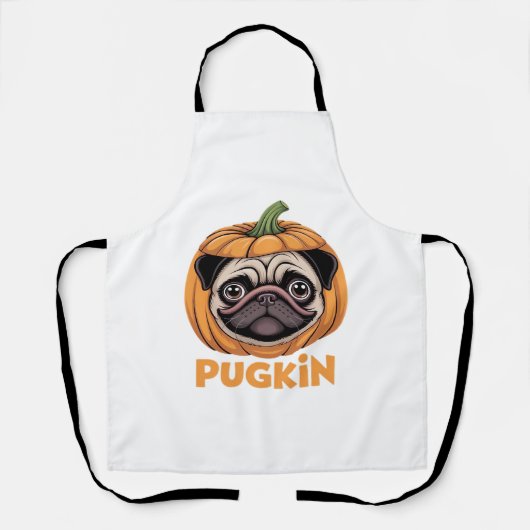 Pugkin Pug Halloween Happy Halloween Oversized T-S Schort (Voorkant)