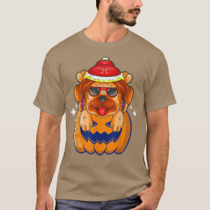 Pugkin Pug Pumpkin Halloween Thanksgiving Mannen W T-shirt