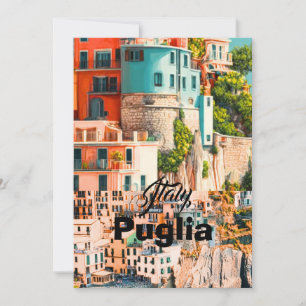 Puglia Italië ansichtkaart, Puglia reis ansichtkaa Kaart