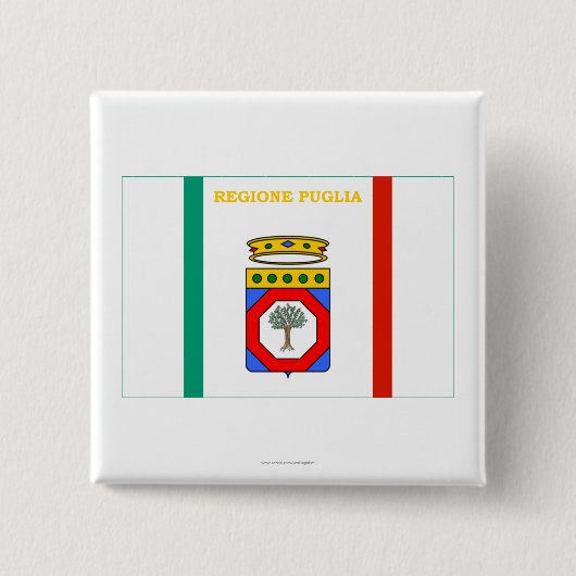 Puglia Vierkante Button 5,1 Cm (Voorkant)