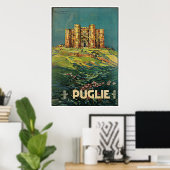 "Puglie ( Pouilles ) affiche Vintage de voyage en  (Bureau à domicile)