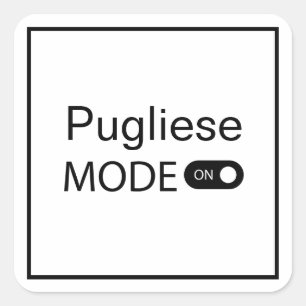 Pugliese-modus op grappige Tanguero tango-danser Vierkante Sticker