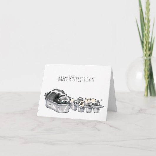Pugloaf en Puppymuffins grappige Moederdag kaart (Voorkant)