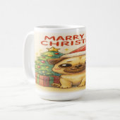 Pugmas: Cute Christmas Pug Mug (Devant gauche)
