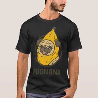 Pugnana - Pug in Bananen Kostuum Grappige Hond Mem T-shirt