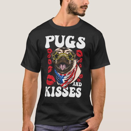 Pugs and Kisses T-shirt (Voorkant)