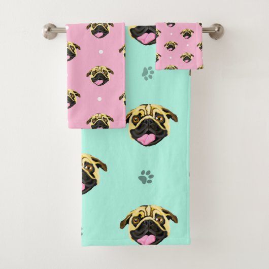 Pugs Bébé Rose Et Menthe (En situation)