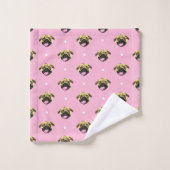 Pugs Bébé Rose Et Menthe (Gant de toilette)