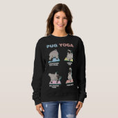 Pugs Doggie Yogist Spirituele Meditatie Classic T- Trui (Voorkant volledig)